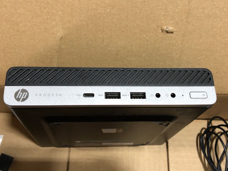 Photo 3 of HP Prodesk 600 G3 Micro Computer Mini PC (Intel Quad Core i5-7500T 2.7Ghz, 16GB DDR4 Ram, 512GB SSD, 4K Support, DP, USB 3.0, USB-C) Win 10 Pro (Renewed)
