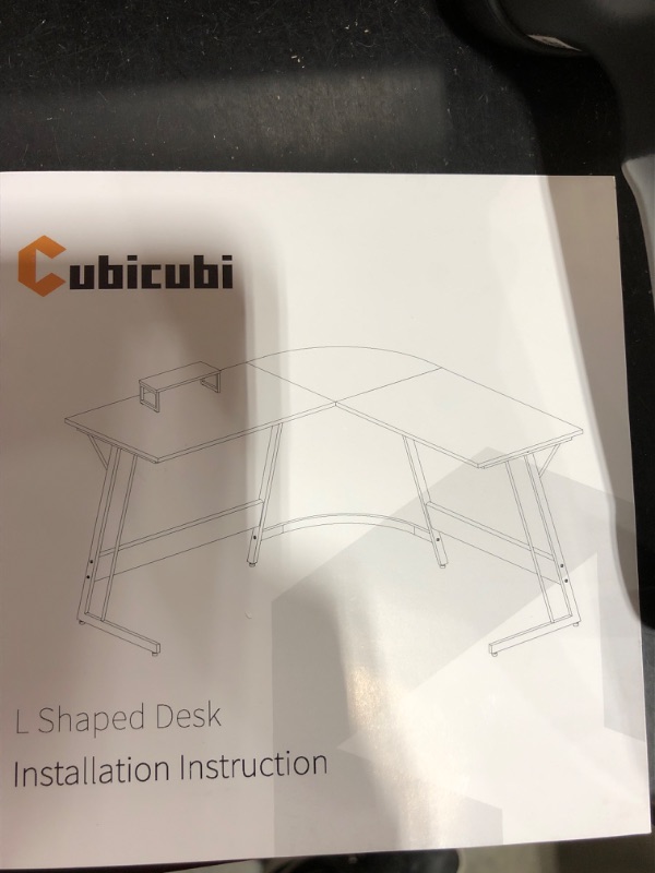 Photo 2 of CubiCubi L Shaped Desk, Computer Corner Gaming Desk with Large Monitor Stand, 51.2" Home Office Writing Table, Workstation with Storage Drawer, Space-Saving, Black **STORE SEALED**
