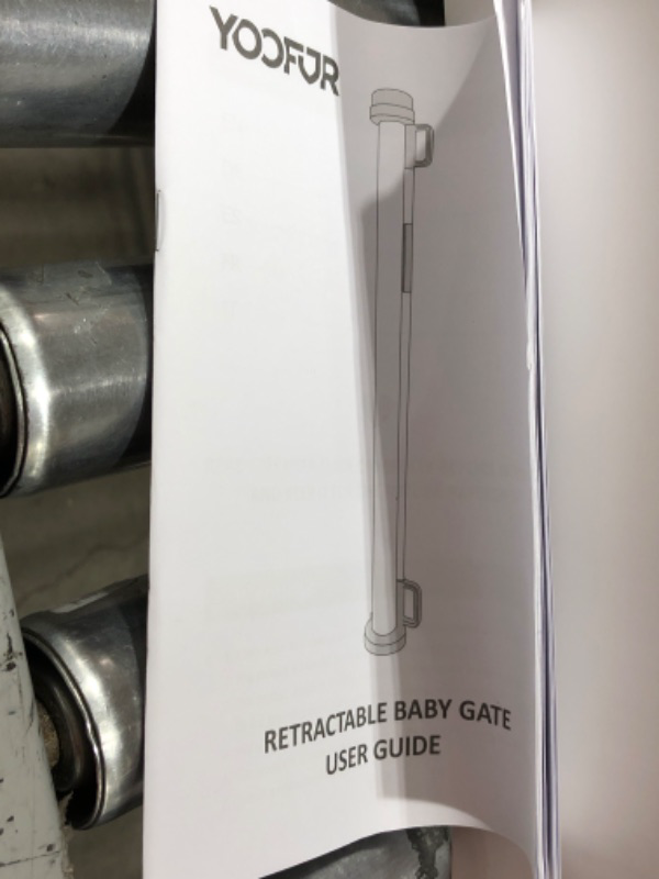 Photo 3 of EasyBaby Retractable Baby Gate, 33" Tall, Extends up to 55'' Wide, White/Child Safety Baby Gates, Pet Retractable Gates for Stairs, Doorways,... **STORE SEALED**
