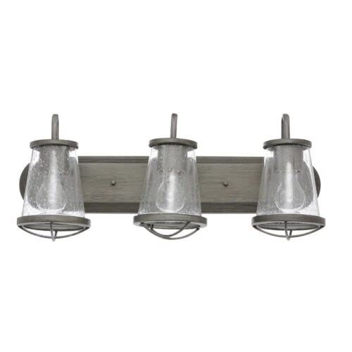 Photo 1 of HOME DECO Home Decorators 24 in. Georgina 3-Light Steel Industrial Bathroom Vanity Light (HB2626-322)