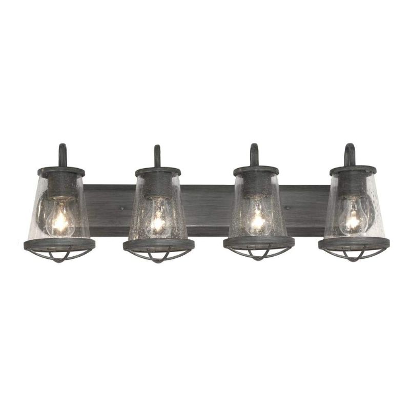 Photo 1 of Georgina 4-Light Weathered Iron Vanity Light