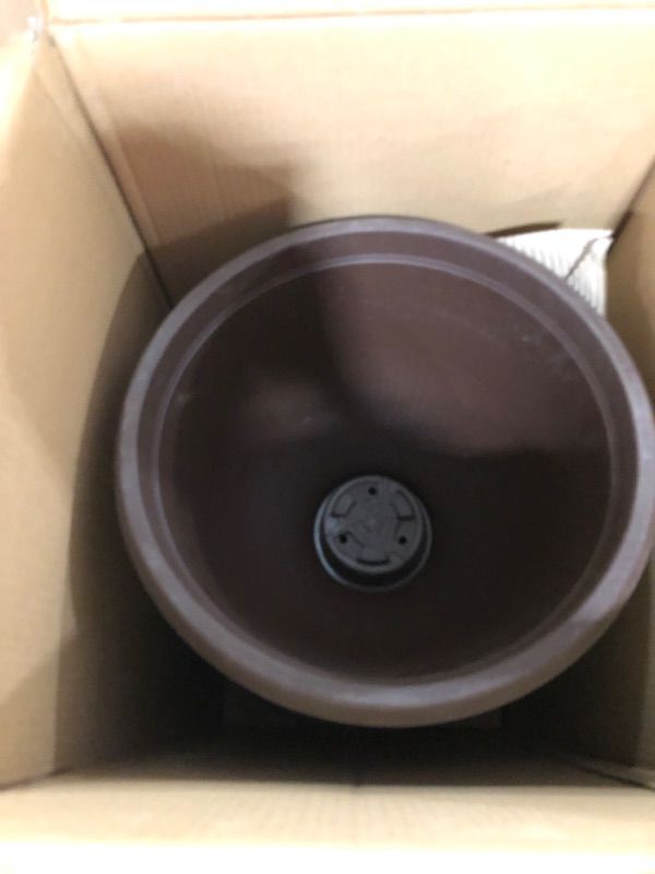 Photo 1 of 15 in. Rene Bark Brush Plastic Urn 6PACK 
