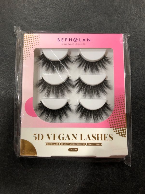 Photo 1 of 3 Pairs False Eyelashes|5D Multi-Layerd Effect Fake Eyelashes|100% Handmade & Cr
