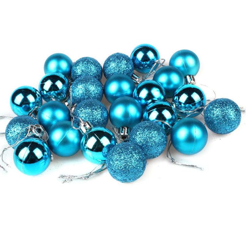 Photo 1 of AKOAK 24 Pcs Small Christmas Ball Ornaments, Diameter 30mm(1.18") 