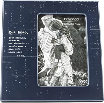 Photo 1 of 2 pack DEMDACO Hero Midnight Black 8 x 7.5 Ceramic Stoneware Wall and Tabletop Photo Frame
