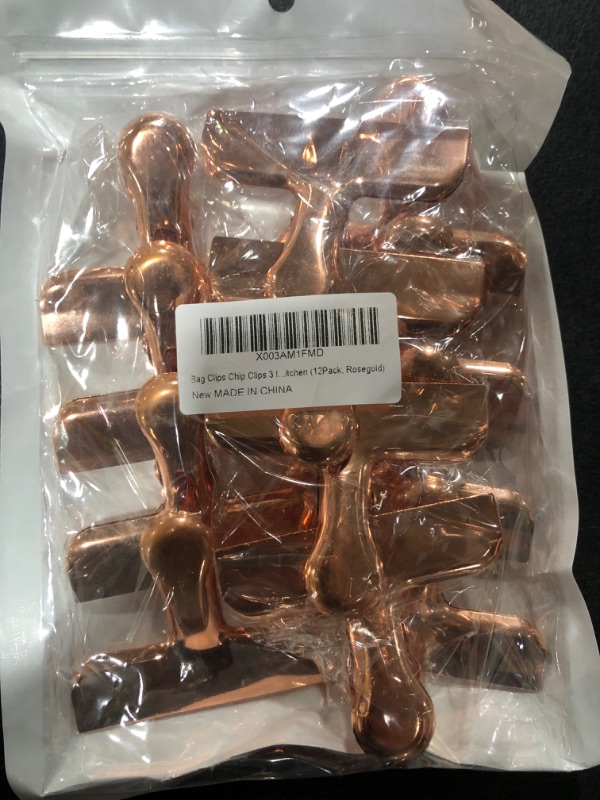 Photo 1 of 12 pack of rosegold bag clips