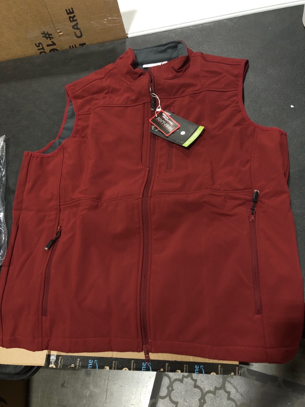 Photo 2 of 33,000ft Men's Lightweight Softshell Vest Outerwear Zip Up Fleece Lined Windproof Sleeveless Jacket (X-Large)