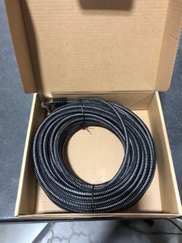 Photo 2 of Amazon Basics Braided RJ45 Cat-7 Gigabit Ethernet Patch Internet Cable - 50 Feet