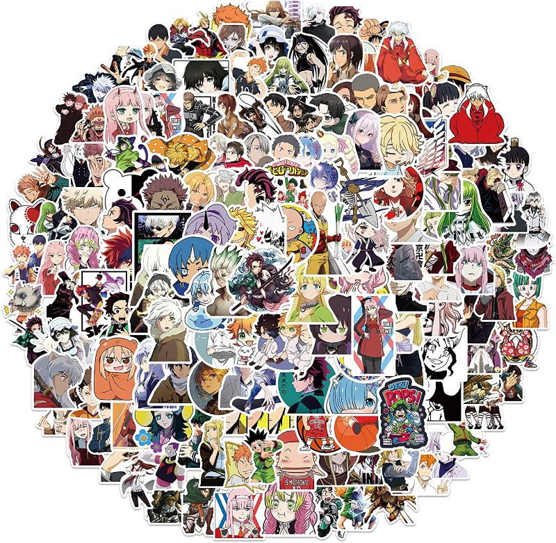 Photo 1 of 100Pcs Mixed Anime Stickers for Water Bottles