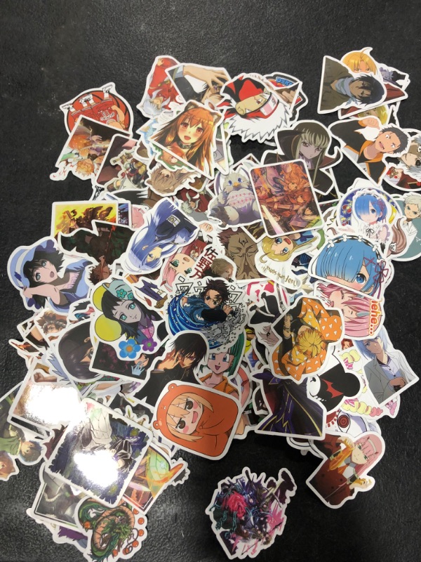 Photo 2 of 100Pcs Mixed Anime Stickers for Water Bottles