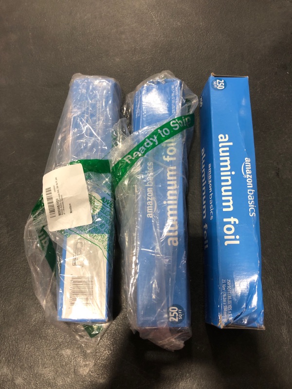 Photo 2 of (3 pack) Amazon Basics Aluminum Foil, 250 Sq Ft