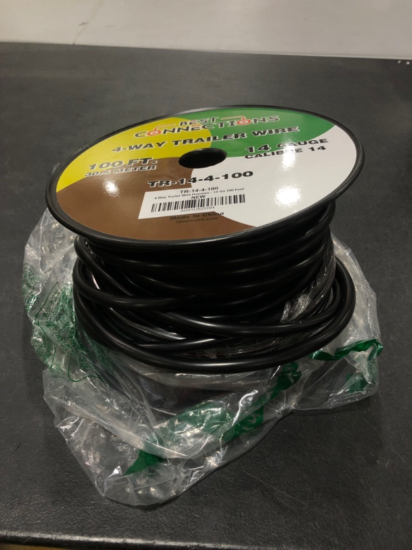 Photo 2 of 4 Way Trailer Wire Harness 14GA 100ft Insulated Stranded Copper Clad Aluminum