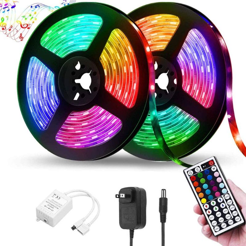 Photo 1 of /n LED Strip Lights, 32.8ft Color Changing RGB LED Lights Strip, Flexible 540leds LED Tape Light with 44-Key IR Remote Controller , Ideal for Bedroom Home and Holiday Decoration (32.8ft)