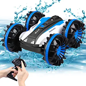 Photo 1 of Amphibious RC Car for Kids Toys for 5-12 Year Old Boys 2.4 GHz Remote Control Boat Waterproof RC Monster Truck Stunt Car 4WD Remote Control Vehicle Teens Adults Gifts All Terrain Water Beach Pool Toy