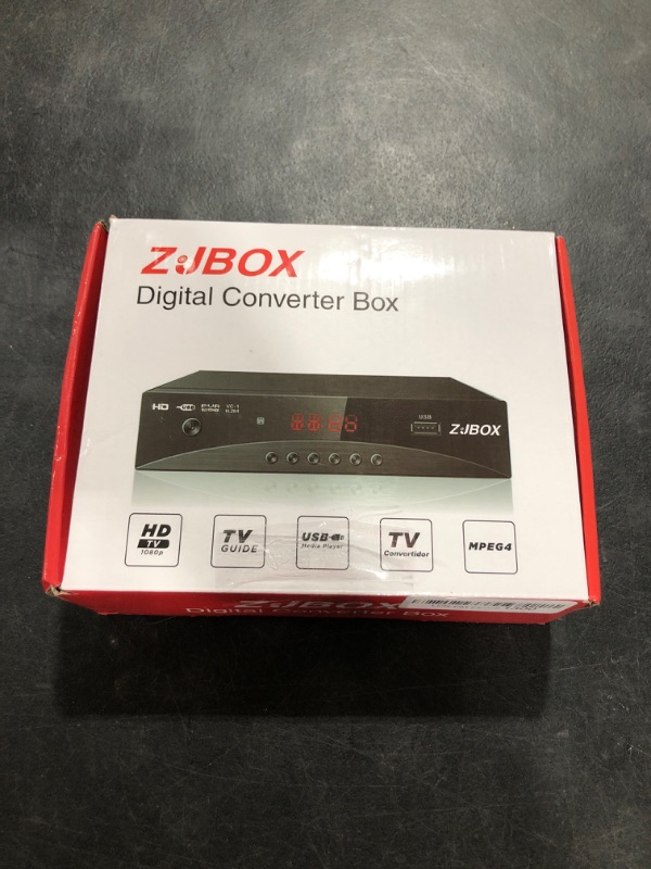 Photo 3 of Digital TV Converter Box, ATSC Cabal Box - ZJBOX for Analog HDTV Live1080P with TV Recording&Playback,HDMI Output,Timer Setting TV Tuner Function Set Top Box Digital Channel Free