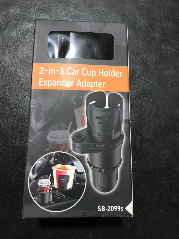 Photo 2 of 2 in 1 Car Cup Holder Expander Adapter, Upgraded Auto Drink Holder Double Cup Holder Extender with 360° Rotating Adjustable Base to Hold Most 17oz - 20 oz Water Bottles Drink KFC Coffee Cup
