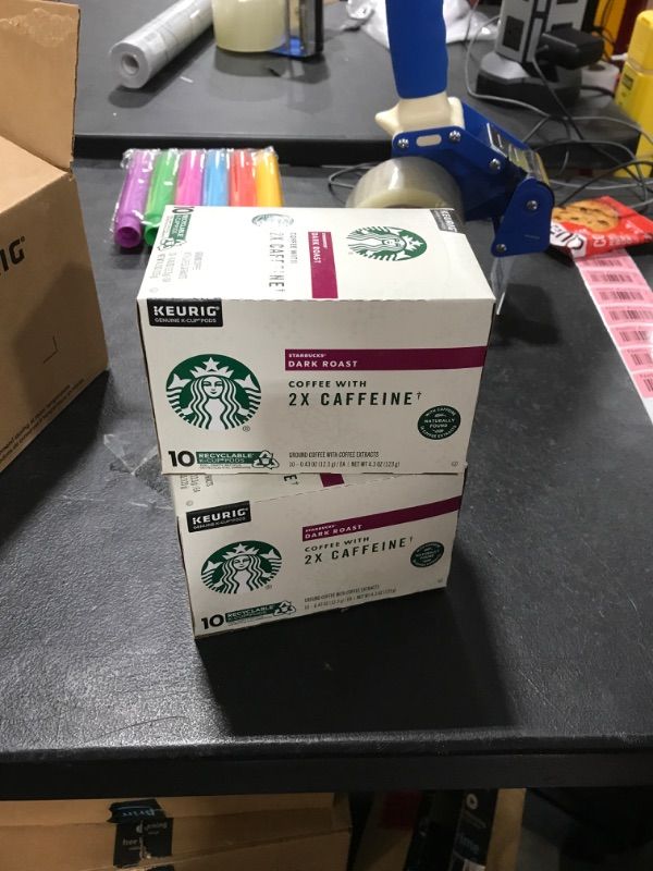 Photo 2 of 2 Pack - Starbuck's Medium Roast Plus (2x Caffeine), Box of 10 K-cups