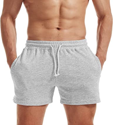 Photo 1 of AIMPACT Mens Sweat Workout Shorts 5 Inch Inseam Casual Athletic Jogger Short Shorts for Men L