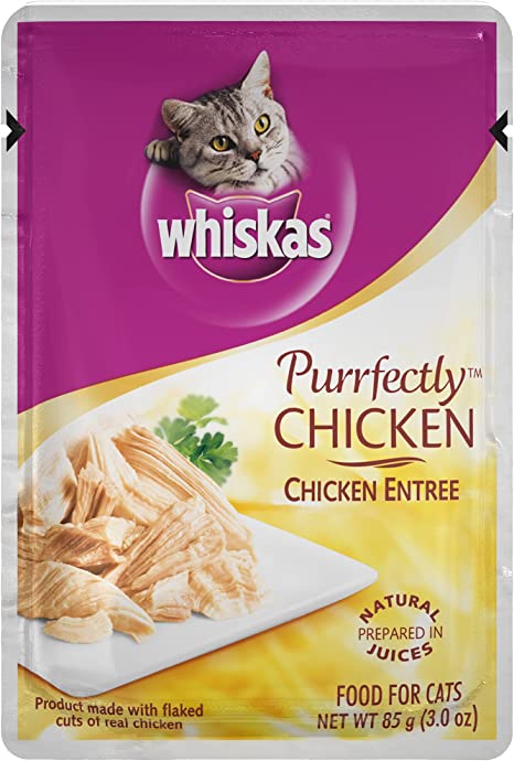Photo 1 of  Wiskas Purrfect Chicken 24-3 Oz. Pack of 24
