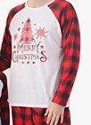Photo 1 of ANGELGGH Family Christmas Pajamas Matching Sets, Cute Printed Top + Plaid Pants Sleepwear, Holiday PJs for Men M
