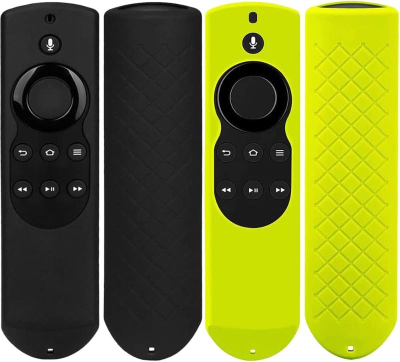 Photo 1 of 2 Pack Silicone Cover Case for TV Stick (1st Gen)/ TV Stick(2017 Edition) (2nd Gen) for Voice Remote Control Case Cover Sleeve Skin - 2 Pack Black Green
