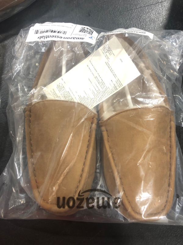 Photo 2 of Amazon Essentials Women's Moccasin Slipper Faux Leather Chestnut Brown 9