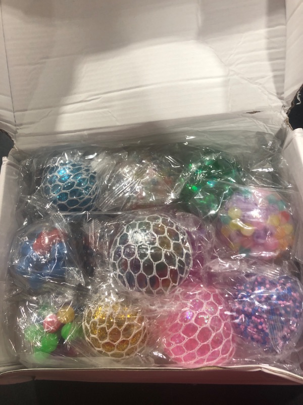 Photo 2 of 12 Pack Stress Balls for Kids Adults, Sensory Squishy Squeeze Balls Sticky Anxiety Relief Fidget Toys for Autism ADHD
