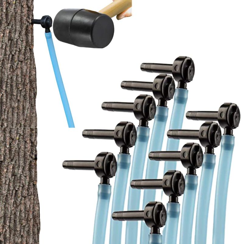 Photo 1 of 22 Pcs Maple Syrup Taps Maple Syrup Tree Tapping Filtering Kit 10 Sets 3.28'/ 39.4'' Extra Long Maple Syrup Tubing 1 Quart Heavy Duty Boiling Filt