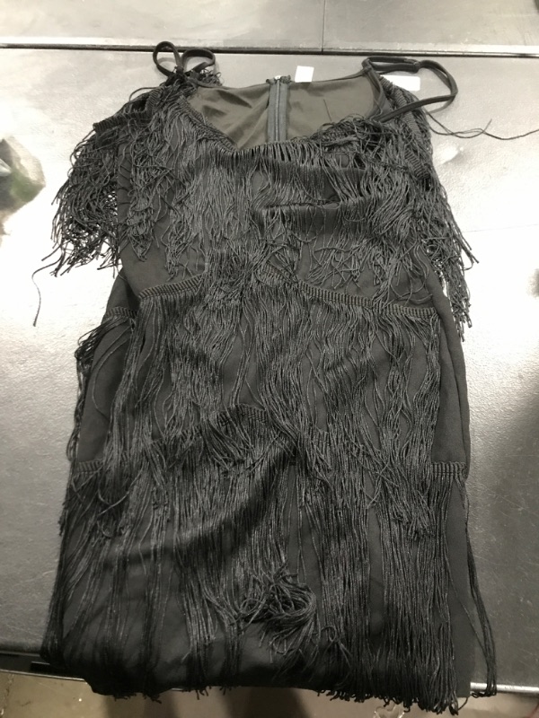 Photo 1 of BLACK FRINGE DRESS M 