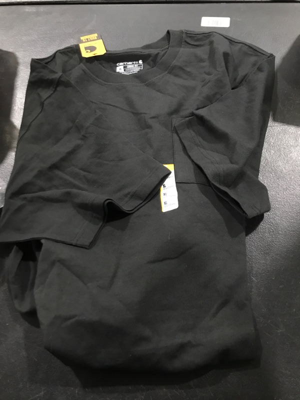 Photo 2 of Carhartt Men's Loose Fit Heavyweight Short-Sleeve Pocket T-Shirt X-Large Black