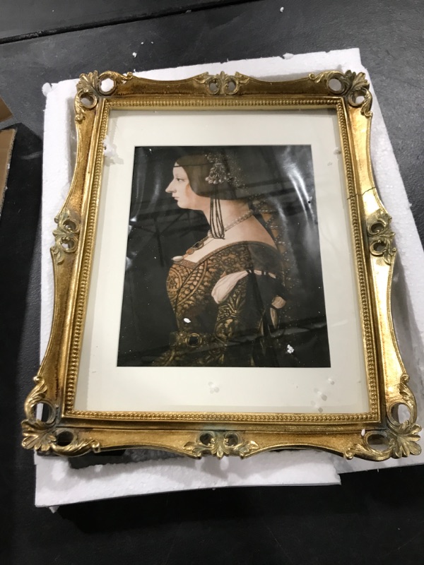 Photo 2 of 11x14 Picture Frame Antique Frame 11x14 Vintage Photo Frames 8x10 with Mat in Gold, Wall Mounting Poster Frames 11x14 Gold 02