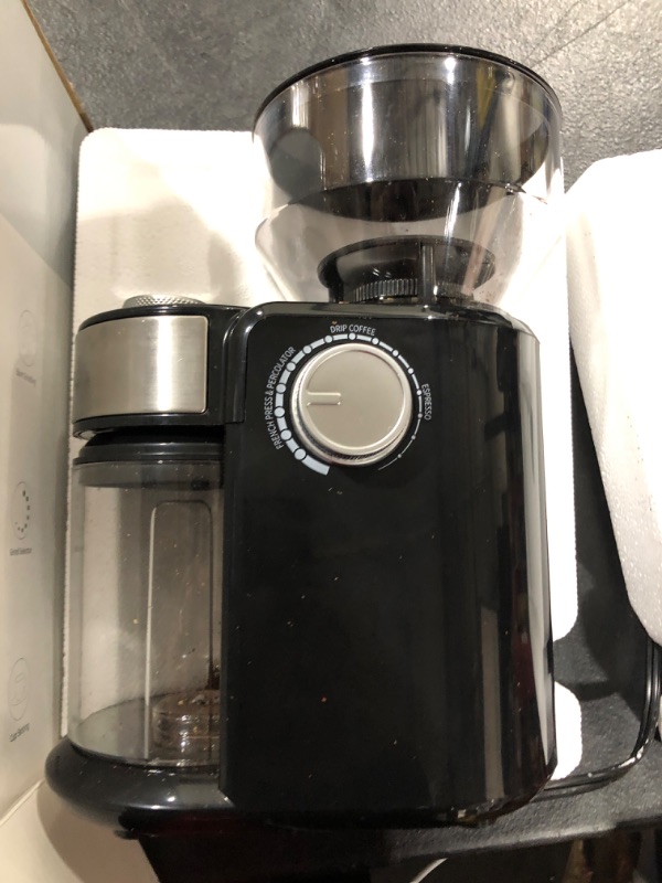 Photo 3 of SHARDOR Electric Burr Coffee Grinder 2.0, Adjustable Burr Mill with 16 Precise Grind Setting for 2-14 Cup, Black