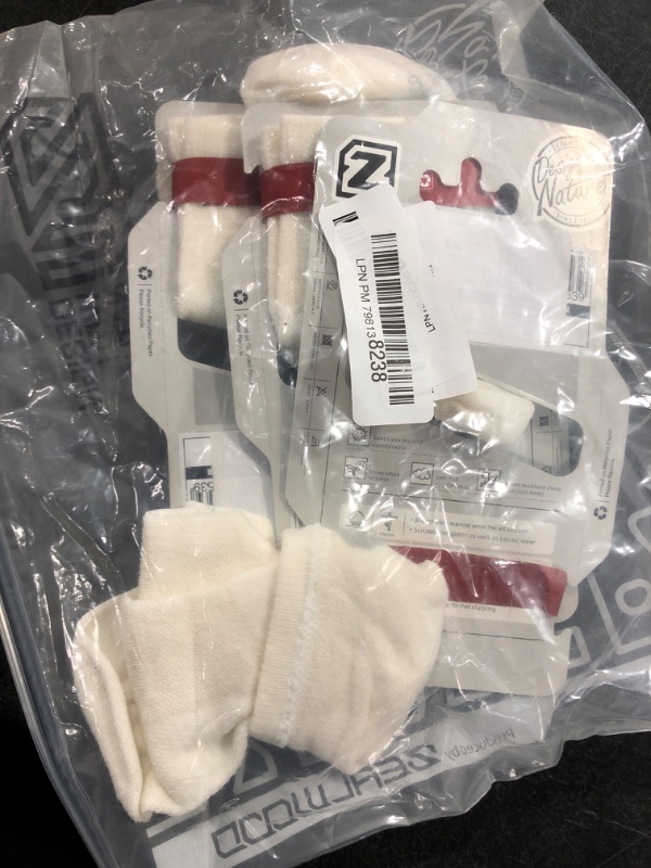 Photo 2 of ZEAL WOOD Merino Wool/Bamboo No Show/Ankle/Crew Athletic Socks Running Golf Tennis Hiking Socks,1/3 Pairs 3xWhite-no Show Small