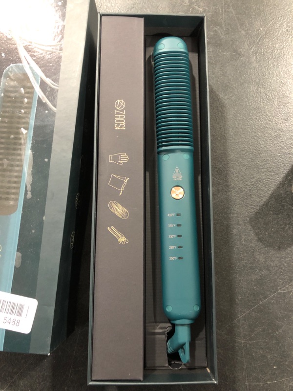 Photo 2 of Hair Straightener Brush, Zao's Selection Ceramic Electric Straightening Comb for All Hair Types and Wigs, Less Damage & Easier-to-Use Hot Tool Than Flat Irons