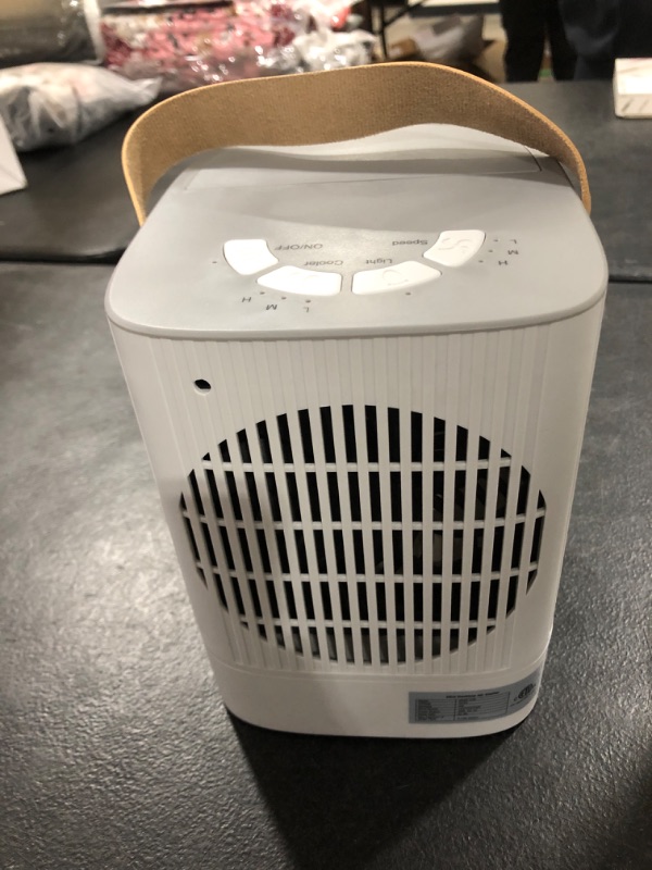 Photo 1 of 3-IN-1 Evaporative Air Cooler - fancole Small Air Conditioner w/ 3 Levels Humidify, 7 Colors Night Light, 3 Speeds Portable Air Cooler, USB Powered Air Conditioner Portable for Room/Office/Camping