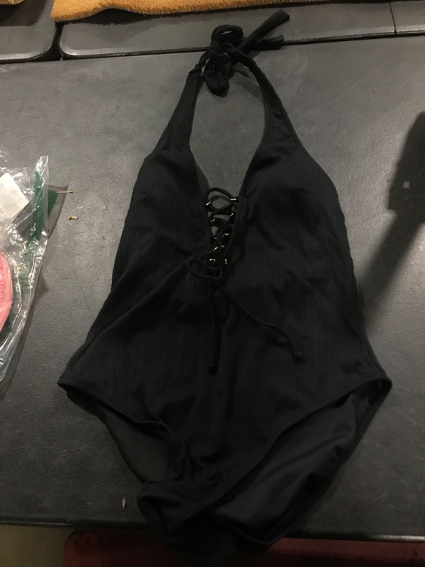 Photo 1 of BLACK ONE PIECE SWIM WEAR L