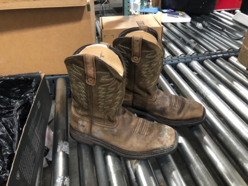 Photo 2 of ARIAT Men's Groundbreaker Pull-on Steel Toe Work Boot 12 Wide Brown