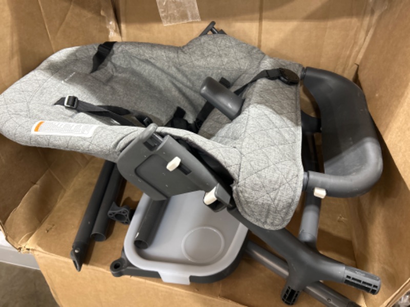 Photo 2 of Baby Delight Levo Deluxe Adjustable High Chair, Baby Sit Up Chair, Quilted Charcoal Tweed
