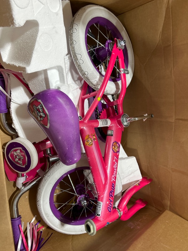 Photo 2 of Nickelodeon Paw Patrol Kids Bike, 12-16-Inch Wheels, Toddlers to Kids ages 3 Years and Up, Training Wheel Options, Steel Frame, Multiple Colors Paw Patrol Bike 12-inch Wheels Pink