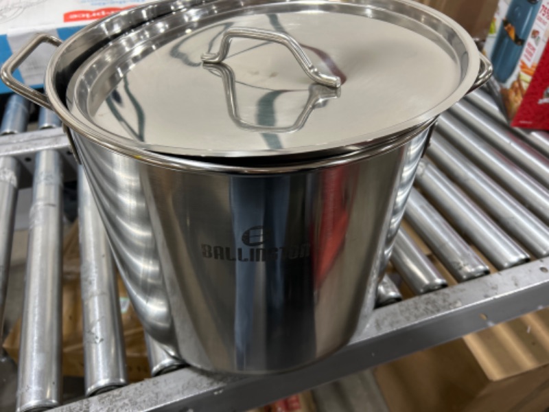 Photo 2 of 60 Quart Stainless Steel Stock Pot with Rack & Lid by Ballington
