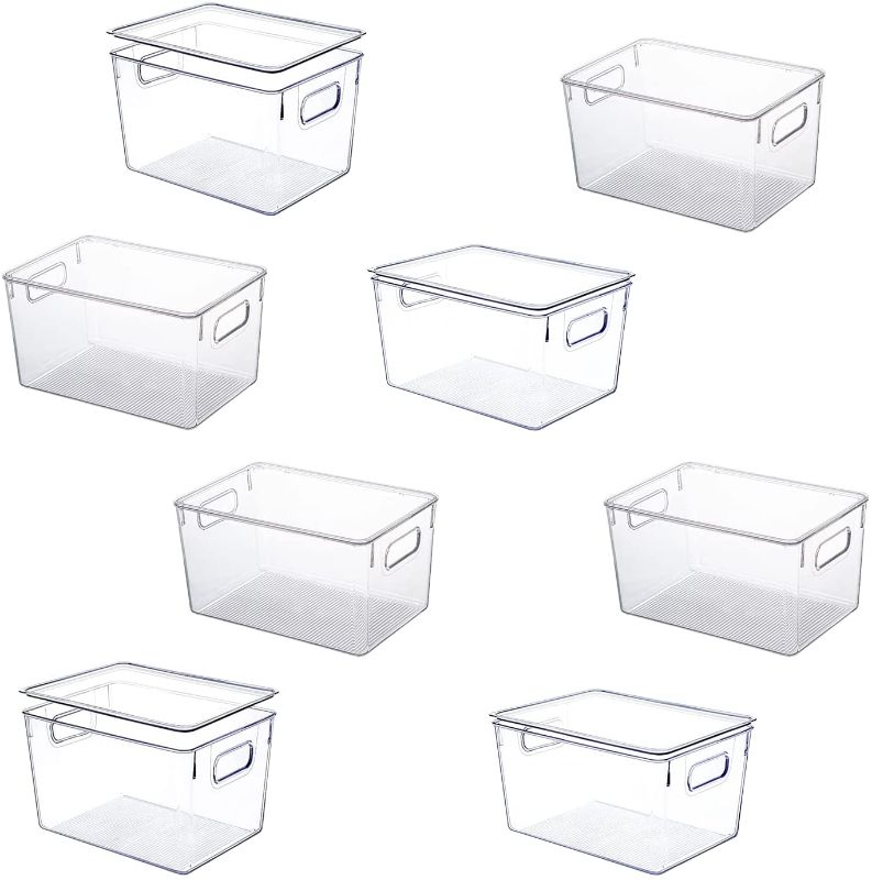 Photo 1 of 10 pack Clear Plastic Storage Bins With Lids