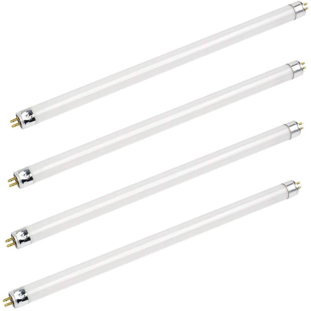 Photo 1 of 4 Pack F14T5/850 14W 22 Inch T5 Fluorescent Tube Light Bulb 5000K Cool White Mini Bi-Pin (G5) Base Straight Tube Light Bulb
