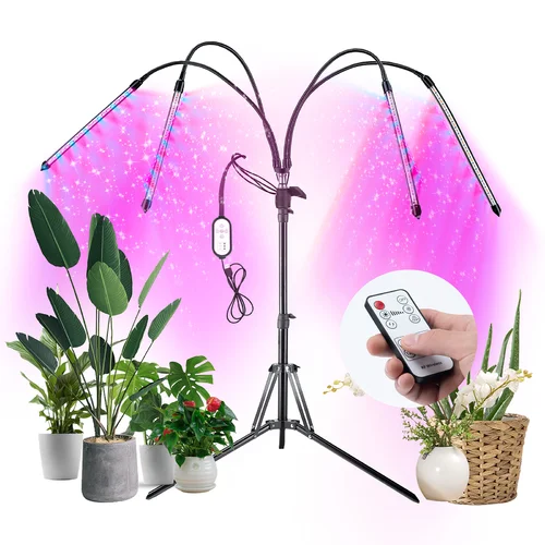 Photo 1 of 5 Lamps Red Blue Purple Spectrum, With Tripod For Indoor Plants, LED Grow Light
