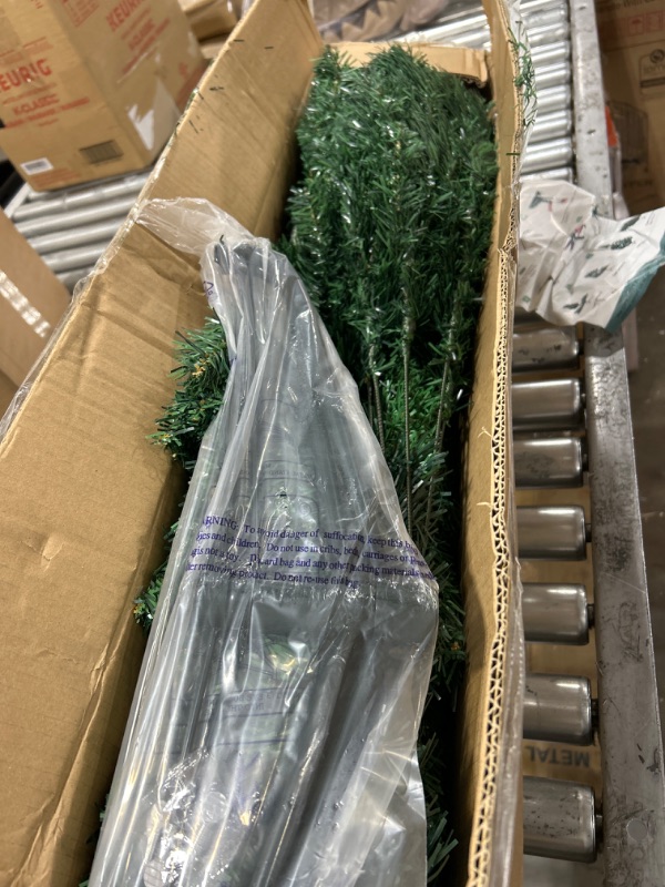 Photo 2 of 6 Ft Premium Christmas Tree with 1200 Tips for Fullness - Artificial Canadian Fir Full Bodied Christmas Tree with Metal Stand, Lightweight and Easy to Assemble
