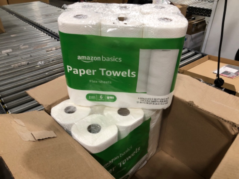 Photo 1 of Amazon Basic Paper Towels/ 12 Rolls