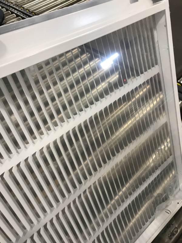 Photo 3 of 20"W x 20"H [Duct Opening Measurements] Steel Return Air Filter Grille [Removable Door] for 1-inch Filters | Vent Cover Grill, White | Outer Dimensions: 22 5/8"W X 22 5/8"H for 20x20 Duct Opening Duct Opening style: 20 Inchx20 Inch