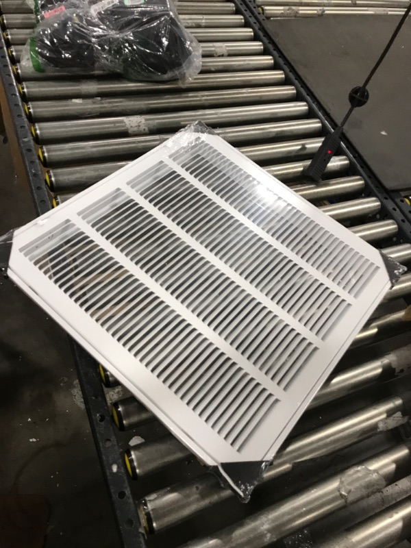 Photo 2 of 20"W x 20"H [Duct Opening Measurements] Steel Return Air Filter Grille [Removable Door] for 1-inch Filters | Vent Cover Grill, White | Outer Dimensions: 22 5/8"W X 22 5/8"H for 20x20 Duct Opening Duct Opening style: 20 Inchx20 Inch