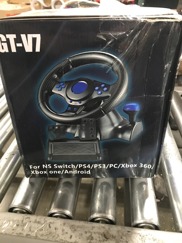 Photo 3 of generic pc / playstaion / xbox steering wheel with pedals