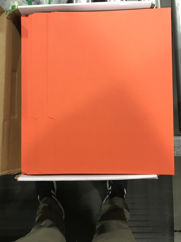 Photo 2 of Blue Summit Supplies Orange File Folders, 1/3 Cut Tab, Legal Size, Great for Organizing and Easy File Storage, 100 Per Box