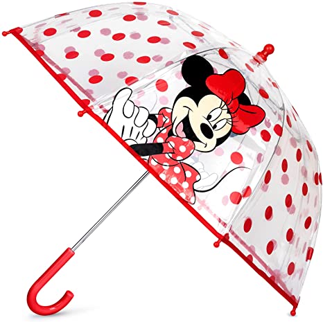 Photo 1 of ABG Accessories, Minnie Mouse Kids Clear Umbrella for Girls Rain Wear Ages 3-10